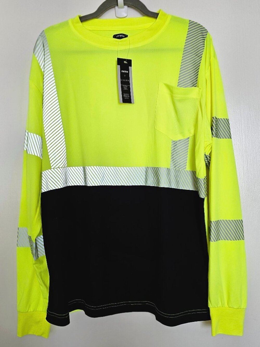 NWT Fonirra Hi Vis Reflective Long Sleeve Safety Shirt ANSI Class 2 Type R Large
